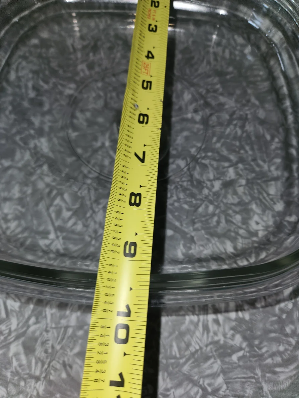 Pyrex Clear Glass Square Lid with Handle